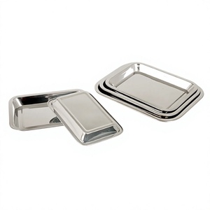 Plateau de service de restaurant en acier inoxydable, revêtement poudré, qualité supérieure, motif personnalisé, solide - Product Image 1
