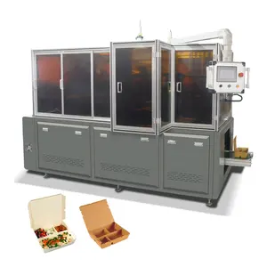 Volautomatische Wegwerp Kraftpapier Doos Afhaalbare Voedselcontainer Lunchbox Machine