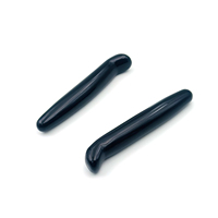 Outil de massage en cristal pour exercices de Kegel, baguette de massage incurvée en obsidienne noire, acupuncture, massage profond, vente en gros