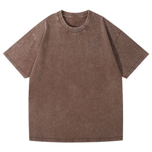 เสื้อยืดคอกลมแขนสั้นทรงโอเวอร์ไซส์ผ้าฝ้าย 100% หนัก 220 กรัม ระบายอากาศได้ดี สไตล์เรโทร ล้างสี สำหรับผู้ชาย ราคาโรงงานจากบังกลาเทศและจีน - Product Image 3
