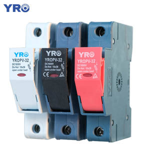 YRO YROPV-32 DC Fuse 32A 1000V Photovoltaic System Combiner Box Base White <b>Black</b> Red CETUV - Product Image 1