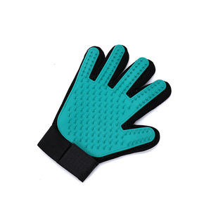 Guantes para perros de silicona enrollada, ecológicos, impermeables, peine flotante para el pelo, cepillo de aseo, baño, masaje, limpieza almacenada - Product Image 6