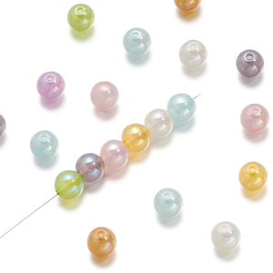 Perles acryliques rondes de 14 mm, perles en vrac pour la création de bijoux, couleur bonbon estivale, matériel pour chaîne de téléphone DIY - Product Image 5
