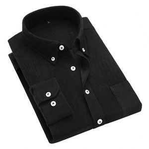 Camicia da uomo in velluto a coste a maniche lunghe, tinta unita, vestibilità slim, con colletto a risvolto e bottoni, casual, formale, da lavoro, economica, stile <span class=keywords><strong>POLO</strong></span>, <span class=keywords><strong>oversize</strong></span> - Product Image 2