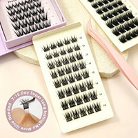 Extensions de cils auto-adhésives sans bande, effet volumineux, couleur marron, taille personnalisée, vente en gros B2B Europe, Royaume-Uni, France, Italie