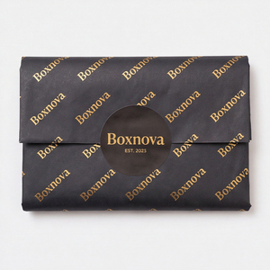 <span class=keywords><strong>Papier</strong></span> de soie personnalisé, <span class=keywords><strong>papier</strong></span> de soie noir avec logo imprimé or rose pour l'emballage - Product Image 2