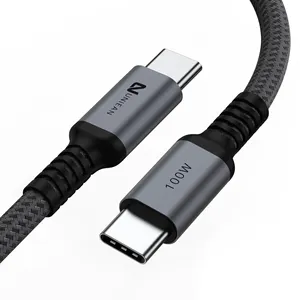 Высококачественный нейлоновый плетеный кабель из алюминиевого сплава PD100W USB2.0 480 Мбит/с для быстрой зарядки