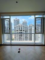 Ventanas Abatibles con Rotura de Puente Térmico de 180° de Ancho, Doble Acristalamiento, Persiana Enrollable de Acero Inoxidable para Cocina