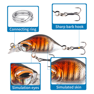 2023 nuovo arrivo che affonda 3.5g 56mm ABS in plastica <span class=keywords><strong>con</strong></span> ritenzione nitida ami da <span class=keywords><strong>pesca</strong></span> esca Minnow per acqua dolce e salata - Product Image 3