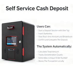 Terminal de Depósito de Efectivo con Pantalla Táctil de 7 y <span class=keywords><strong>10</strong></span> Pulgadas, Reciclador Inteligente con Contador de Billetes y SDK para Oficinas Bancarias - Product Image 2
