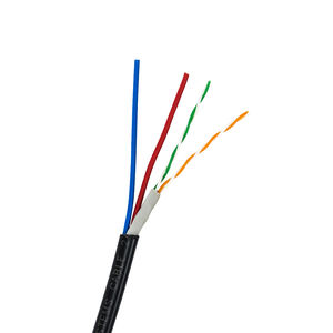2025 nuevo <span class=keywords><strong>precio</strong></span> de fábrica Al por metro OEM <span class=keywords><strong>2</strong></span> pares de <span class=keywords><strong>Cable</strong></span> Utp Cat5e con <span class=keywords><strong>Cable</strong></span> de alimentación CCA 26AWG <span class=keywords><strong>Cable</strong></span> de alimentación <span class=keywords><strong>Ethernet</strong></span> híbrido Cat5 - Product Image 3