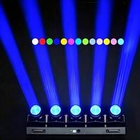 Projecteur de scène DMX RDM à 5 têtes 120W RGB effet kaléidoscope tornade avec contrôle vocal pour discothèques et clubs