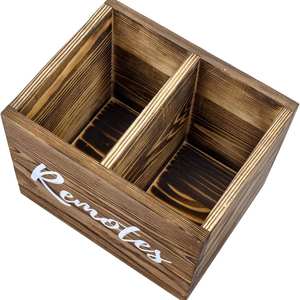 Caja organizadora de artículos de tocador para baño de madera, flexible, hecha a mano, de madera de pino, ecológica, para mando a distancia, alta calidad - Product Image 3