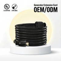 Kabel Ekstensi Generator Luar Ruangan Tugas Berat Linsheng 50FT 10/4 STW 30A 125/250V dengan Konektor NEMA L14-30P ke L14-30R Twist Lock