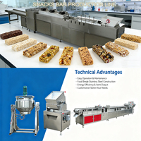 Machine à barres de collation automatique personnalisée, machine à fabriquer des barres de nougat aux cacahuètes et au sésame, machine à fabriquer des barres de protéines, ligne de production de coupe de granola