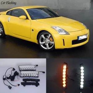 2 Stuks Drl Dagrijverlichting Geel Signaal Mistlamp Voor Nissan 350Z Z33 2003 2004 2005 2006 2007 2008 2009