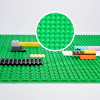 Tapis de jeu de construction en brique roulante de 25cm, tapis de jeu Portable en Silicone à deux côtés, Bases empilables, plaque de Base adaptée aux Tables d'activité