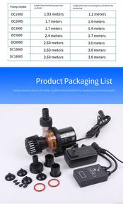 Pompa Submersible plastik aliran besar Ultra tenang kustom, frekuensi variabel akuarium kolam ikan ramah lingkungan ikan keren - Product Image 6