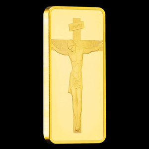 Hot Sale Jesus Ten <strong>Commandments</strong> Gold Plated Cross Bar Souvenir Easter Religious Collectible Commemorative Bullion - Product Image 3