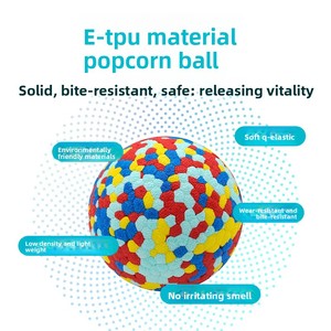 Balle d'entraînement molaire pour chien Etpu à haute résilience, résistante aux morsures, motif solide, couleur interactive, jouet éducatif pour animaux de compagnie écologique, OEM - Product Image 6