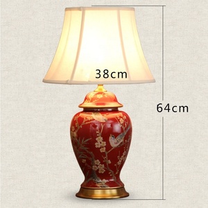 Lampe de table turque en céramique, avec base métallique, rechargeable, couleur rouge, accessoire pour restaurant, offre spéciale - Product Image 6