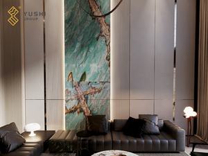 Encimera de Piedra de Lujo YUSHI, Losas de Piedra Natural, Cuarcita Verde Real para Decoración de Paredes de Fondo en Villas y Hogares - Product Image 4