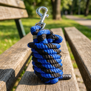 Handmade Nylon Horse Lead Rope With Nickel Plated Brass <b>Snap</b> <b>Hook</b> Multiple Colors Durable Training Rope - Product Image 1