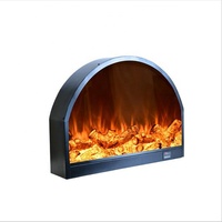 Radiateurs électriques muraux modernes Cheminée 3 faces Cheminées électriques 40 50 60 70 80 90 100 Inch Insert Led Light Flame Effect