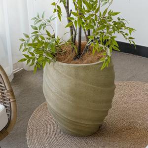 Maceta de Suelo de <span class=keywords><strong>Barro</strong></span> de Magnesio Estilo Escandinavo Hecha a Mano MSH para Plantas Grandes de Interior/Exterior - Product Image 2