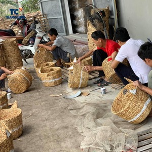 Wholesale High-quality Eco Friendly Water Hyacinth <b>Easter</b> Bunny <b>Basket</b> Storage <b>Hamper</b> Custom Color for <b>Easter</b> Holiday Home - Product Image 4