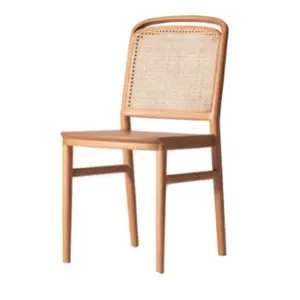 Good Sale Rattan dining Chairs Natural Brown Dark Colour Solid Wood dining chair for dining room furniture