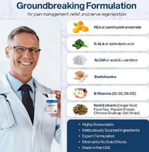Formule de soutien nerveux avec <span class=keywords><strong>complexe</strong></span> de <span class=keywords><strong>vitamine</strong></span> B et capsules d'acide alpha-lipoïque - Complément pour le soulagement du nerf sciatique - Product Image 3