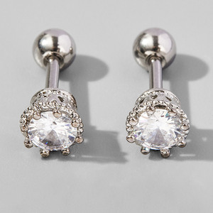 <span class=keywords><strong>Orecchini</strong></span> chirurgici in <span class=keywords><strong>acciaio</strong></span> inossidabile 316L bellissimi in argento Zirconia pietra preziosa in oro rodio per sposa <span class=keywords><strong>donna</strong></span> gioielli da sposa - Product Image 6