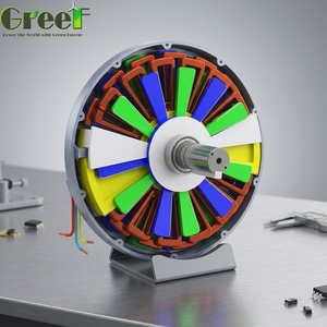 Générateur à flux axial multipolaire de 5 kW, 150 tr/min, à haut rapport de puissance volumétrique pour VAWT - Product Image 3