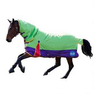 Green/ Blue Full Customize <b>Equestrian</b> Supplier High Quality Horse Rugs Winter Waterproof Standard Neck Blankets for New - Product Image 1