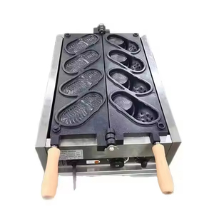 เครื่องทำวาฟเฟิลรูปทรง<span class=keywords><strong>รองเท้า</strong></span> ใช้ไฟฟ้าและแก๊ส สำหรับ<span class=keywords><strong>ครัว</strong></span>เชิงพาณิชย์ 4 ช่อง เหมาะสำหรับร้านกาแฟขนาดเล็ก ร้านขายของที่ระลึก ร้านอาหาร และโรงแรม - Product Image 2