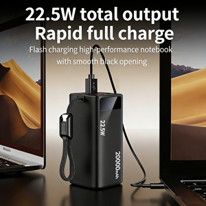 <span class=keywords><strong>แบตเตอรี่</strong></span>สำรองพกพาความจุสูง 20000mAh ชาร์จเร็ว พร้อมหน้าจอ LED แสดงผล <span class=keywords><strong>แบตเตอรี่</strong></span>ลิเธียมโพลิเมอร์ <span class=keywords><strong>สาย</strong></span>ชาร์จ Type-C ในตัว - Product Image 3