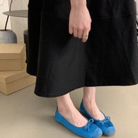 Chaussures plates ballerines décontractées et élégantes pour femmes, avec nœud, en microfibre, à bout rond, semelle intérieure souple et élastique – Nouveauté à prix abordable