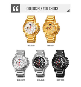 Skmei 9344 Luxe Charme Rvs Band Legering Quartz Analoog Horloge 3bar Waterbestendig Zakelijk Stijl Horloge - Product Image 5