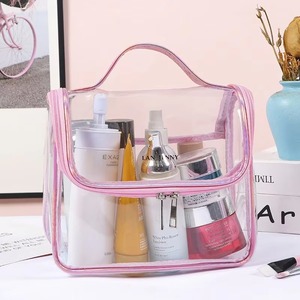 Bolsa de Maquillaje Transparente BSCI, Bolsa de Aseo Portátil, Simple, Impermeable, para Viaje, Venta al Por Mayor - Product Image 6