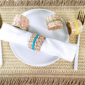 Servilletero de jacinto de agua trenzado de moda clásica Servilleta de Mantel de Yute natural Fábrica de Vietnam - Product Image 2