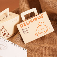 Boîte à gâteau triangulaire personnalisée de qualité alimentaire, boîte d'emballage portable pour pâtisserie avec poignée pour desserts, mousse, tranches et sandwichs