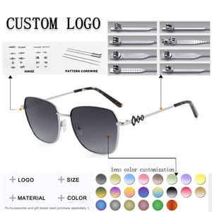 Lunettes de soleil rectangulaires unisexes, monture noire intégrale, protection UV400, style tendance, protection solaire pour adultes - Product Image 2