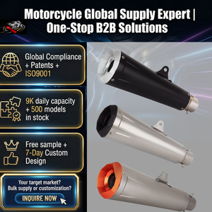 Silencieux d'échappement universel pour moto en acier inoxydable de 51 mm pour FZ1N R6 <span class=keywords><strong>ZX6R</strong></span> Z650 GSXR600 MT07 RS660 CB650F CB750 - Product Image 1