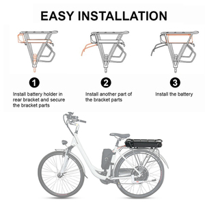 Porte-bagages arrière personnalisé pour vélo électrique <span class=keywords><strong>36V</strong></span> avec <span class=keywords><strong>batterie</strong></span> lithium-ion rechargeable 48V <span class=keywords><strong>10AH</strong></span>-20AH et <span class=keywords><strong>chargeur</strong></span> 2A pour vélos électriques 1000W - Product Image 2