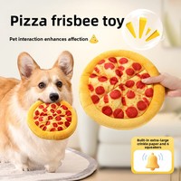 Jouet sonore interactif pour chien, en forme de pizza, résistant aux morsures et à la déchirure, pour l'entraînement et la stimulation sensorielle, jouet de simulation pour animaux de compagnie