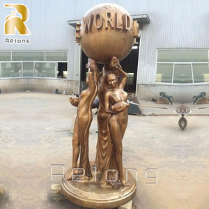 Classic Design Outdoor Decor Figure Life Size Bronze <strong>the</strong> <strong>World</strong> <strong>Is</strong> <strong>Yours</strong> <strong>Statue</strong> Sculpture - Product Image 3