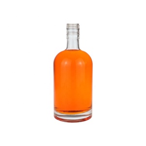 Runde 375ml 500ml 700ml 750ml 1000ml Feuerstein Birkin Tequila Whisky Wodka Brandy Alkohol Glasflasche - Product Image 5
