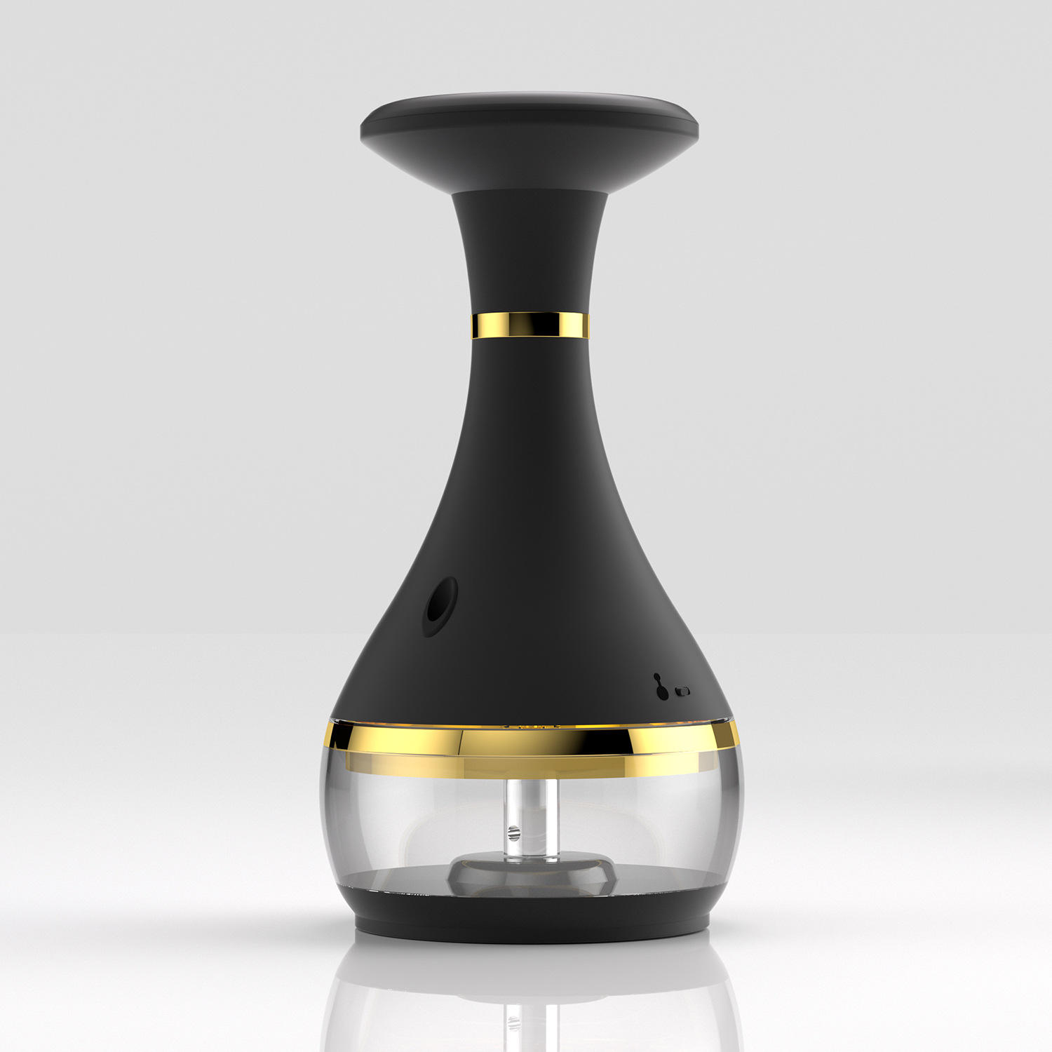 Noir avec bordure dorée