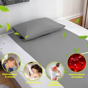 Sábana Conductora Antienvejecimiento de Calidad para Conexión a Tierra, Gris, Bordada, para el Cuidado de la Salud, Sábana Plana para el Hogar - Product Image 6